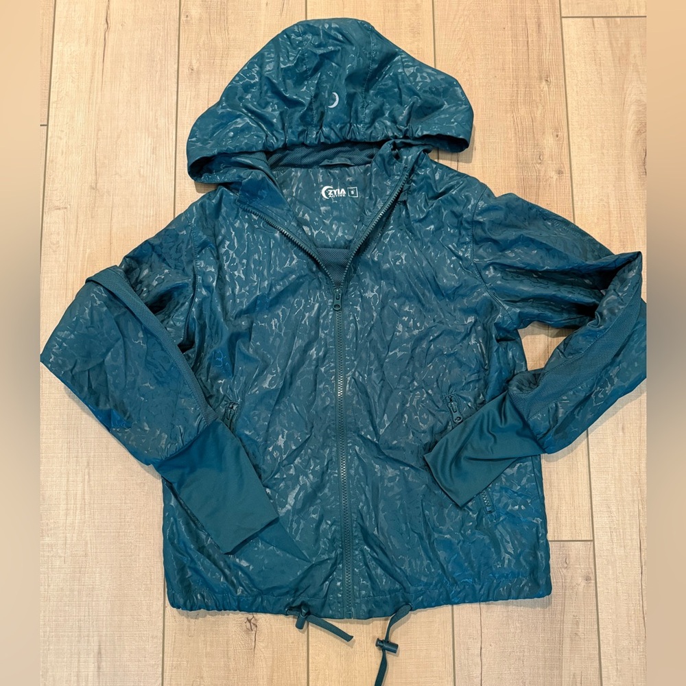 ZYIA Active Emerald/ Teal Raincoat active wear jacket